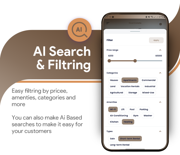 Real Estate, Properties, Brokers, Transactions, AI Based Search Multi-Vendor App with Admin Panel - 5